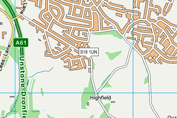 S18 1UN map - OS VectorMap District (Ordnance Survey)