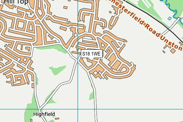 S18 1WE map - OS VectorMap District (Ordnance Survey)