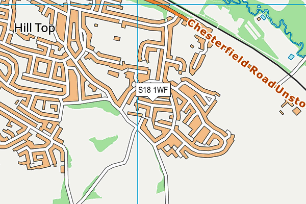 S18 1WF map - OS VectorMap District (Ordnance Survey)