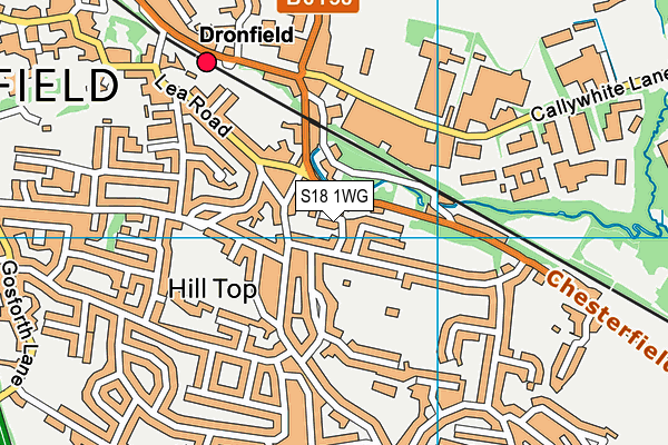 S18 1WG map - OS VectorMap District (Ordnance Survey)