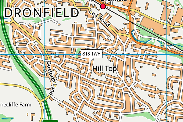 S18 1WH map - OS VectorMap District (Ordnance Survey)