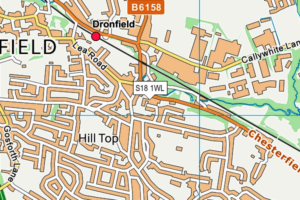 S18 1WL map - OS VectorMap District (Ordnance Survey)