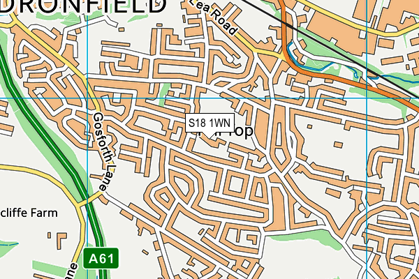 S18 1WN map - OS VectorMap District (Ordnance Survey)