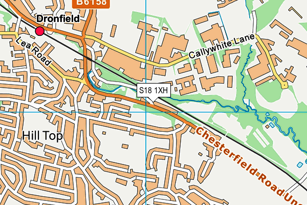 S18 1XH map - OS VectorMap District (Ordnance Survey)