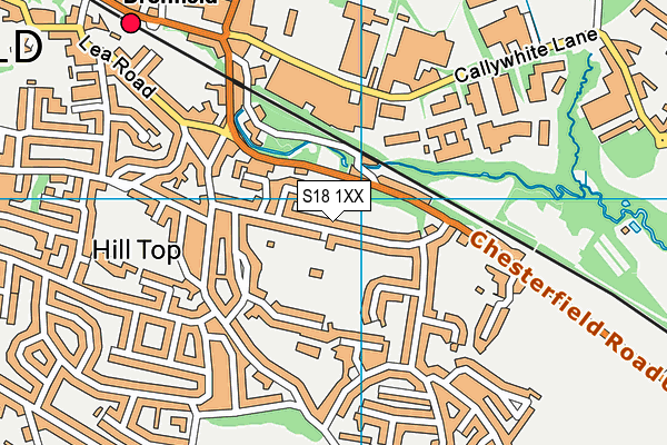 S18 1XX map - OS VectorMap District (Ordnance Survey)