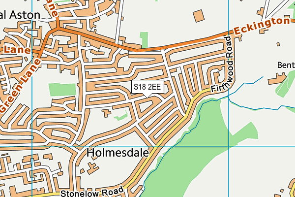 S18 2EE map - OS VectorMap District (Ordnance Survey)