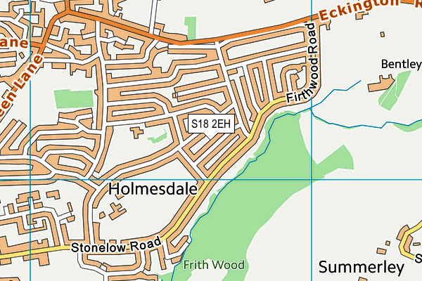 S18 2EH map - OS VectorMap District (Ordnance Survey)