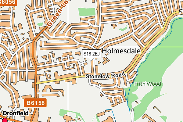 Dronfield Gladys Buxton Centre (Closed) map (S18 2EJ) - OS VectorMap District (Ordnance Survey)