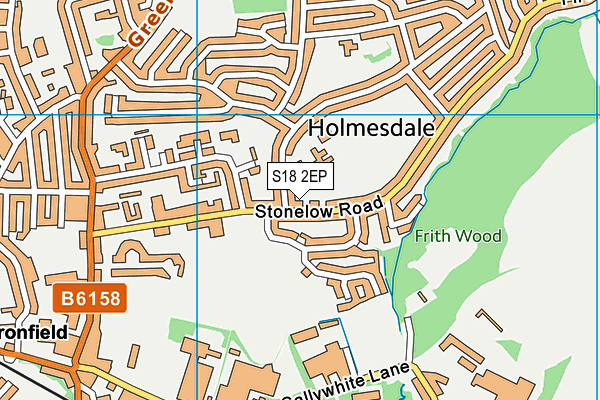 Dronfield Stonelow Junior School map (S18 2EP) - OS VectorMap District (Ordnance Survey)