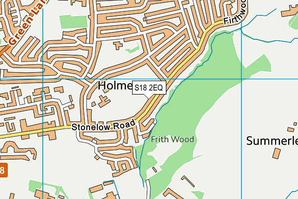 S18 2EQ map - OS VectorMap District (Ordnance Survey)