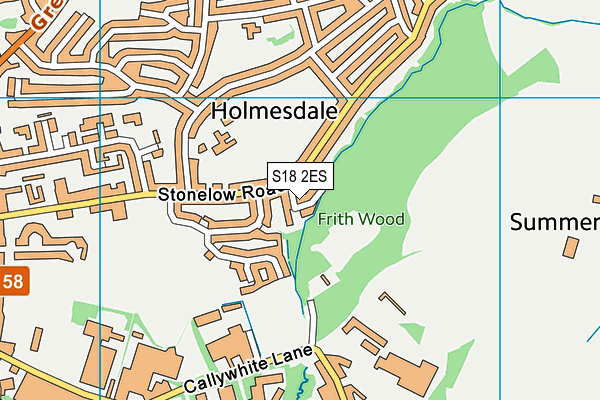 S18 2ES map - OS VectorMap District (Ordnance Survey)