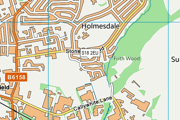 He Barnes Stadium map (S18 2EU) - OS VectorMap District (Ordnance Survey)