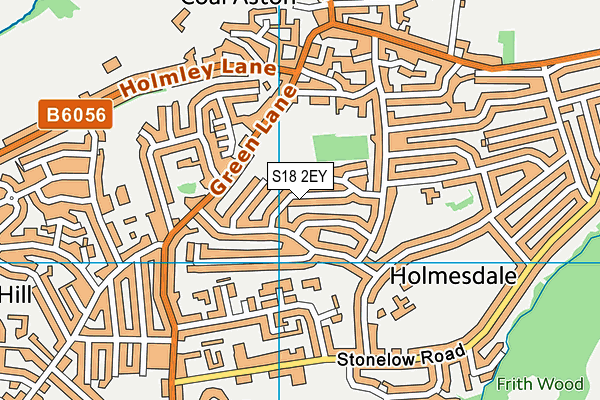 S18 2EY map - OS VectorMap District (Ordnance Survey)