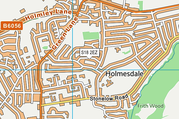 S18 2EZ map - OS VectorMap District (Ordnance Survey)