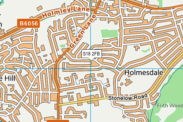 S18 2FB map - OS VectorMap District (Ordnance Survey)