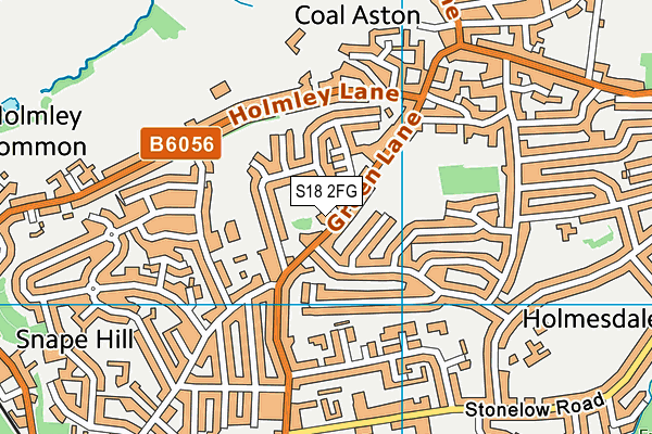 S18 2FG map - OS VectorMap District (Ordnance Survey)