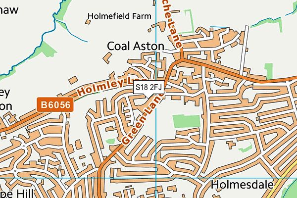 S18 2FJ map - OS VectorMap District (Ordnance Survey)