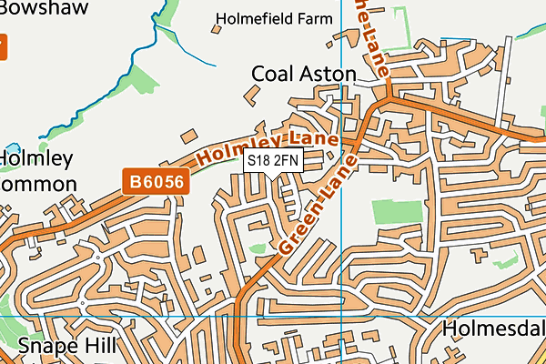 S18 2FN map - OS VectorMap District (Ordnance Survey)