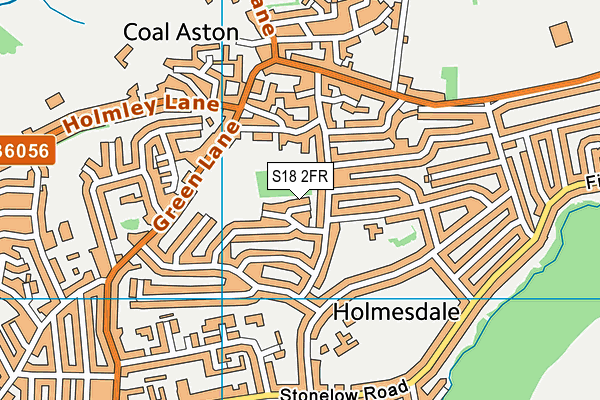 S18 2FR map - OS VectorMap District (Ordnance Survey)