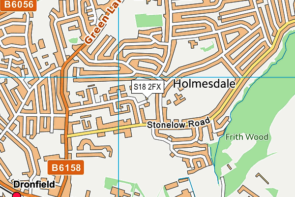 S18 2FX map - OS VectorMap District (Ordnance Survey)