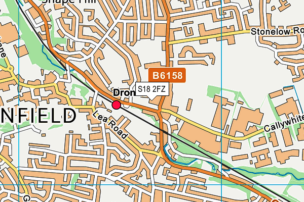 S18 2FZ map - OS VectorMap District (Ordnance Survey)