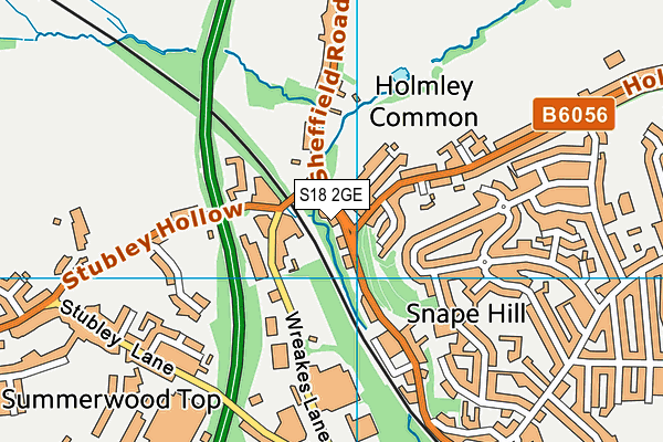 S18 2GE map - OS VectorMap District (Ordnance Survey)