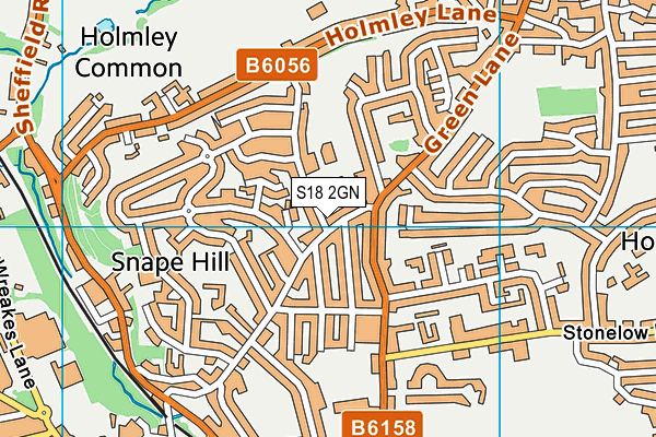 S18 2GN map - OS VectorMap District (Ordnance Survey)