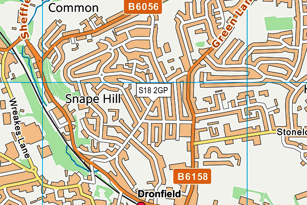 S18 2GP map - OS VectorMap District (Ordnance Survey)