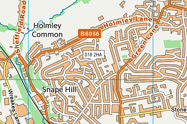 S18 2HA map - OS VectorMap District (Ordnance Survey)
