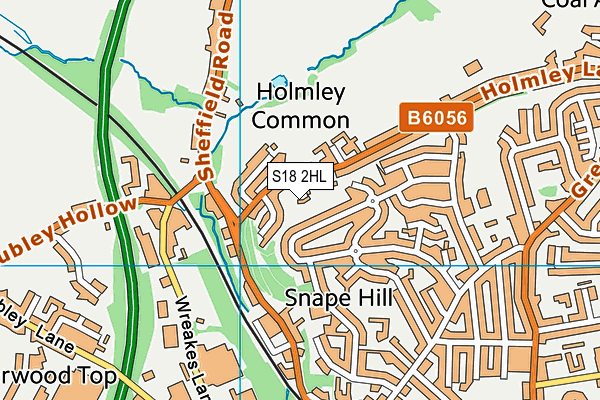 S18 2HL map - OS VectorMap District (Ordnance Survey)