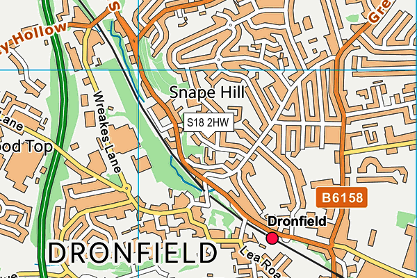 S18 2HW map - OS VectorMap District (Ordnance Survey)