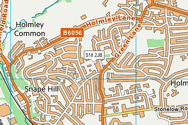 S18 2JB map - OS VectorMap District (Ordnance Survey)