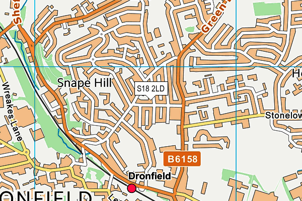 S18 2LD map - OS VectorMap District (Ordnance Survey)