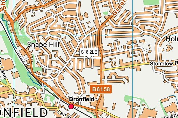 S18 2LE map - OS VectorMap District (Ordnance Survey)