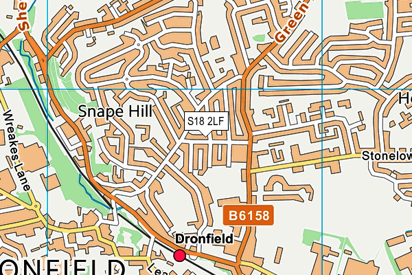 S18 2LF map - OS VectorMap District (Ordnance Survey)