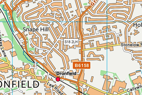 S18 2LH map - OS VectorMap District (Ordnance Survey)