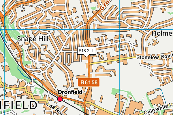 S18 2LL map - OS VectorMap District (Ordnance Survey)