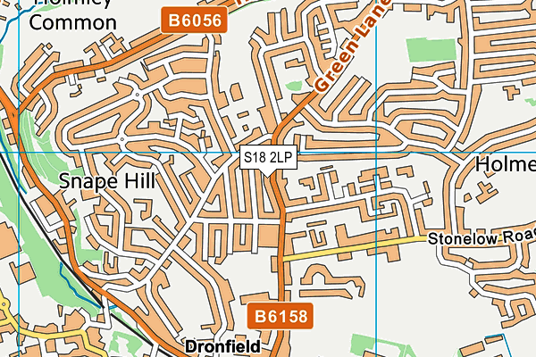 S18 2LP map - OS VectorMap District (Ordnance Survey)