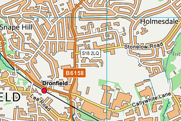 S18 2LQ map - OS VectorMap District (Ordnance Survey)