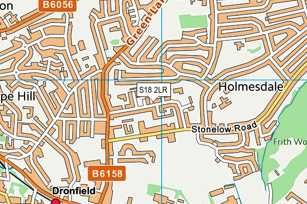 Holmesdale Infant School map (S18 2LR) - OS VectorMap District (Ordnance Survey)