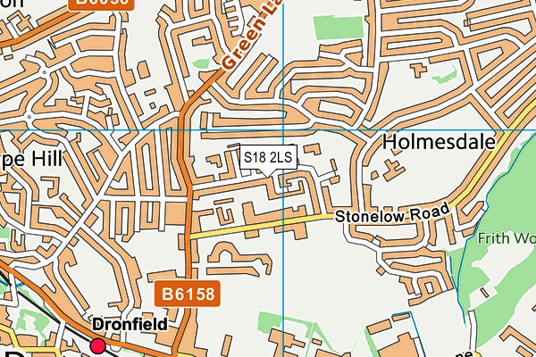 S18 2LS map - OS VectorMap District (Ordnance Survey)