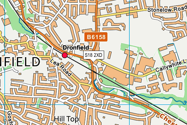 S18 2XD map - OS VectorMap District (Ordnance Survey)