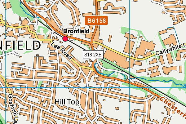 S18 2XE map - OS VectorMap District (Ordnance Survey)