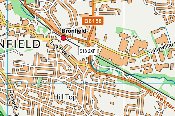 S18 2XF map - OS VectorMap District (Ordnance Survey)