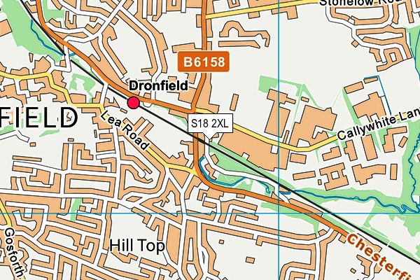 S18 2XL map - OS VectorMap District (Ordnance Survey)