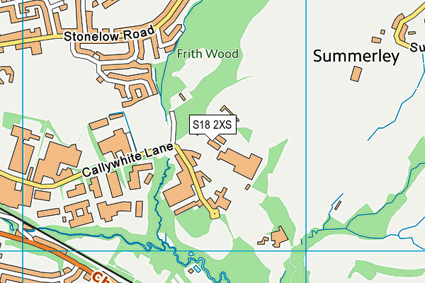 S18 2XS map - OS VectorMap District (Ordnance Survey)