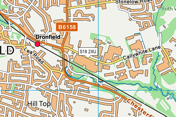 S18 2XU map - OS VectorMap District (Ordnance Survey)