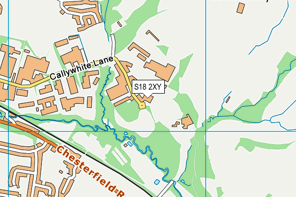 S18 2XY map - OS VectorMap District (Ordnance Survey)