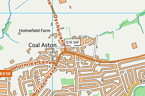 S18 3AF map - OS VectorMap District (Ordnance Survey)