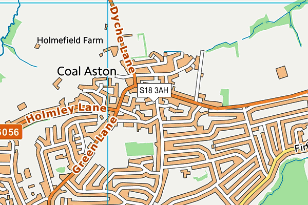 S18 3AH map - OS VectorMap District (Ordnance Survey)